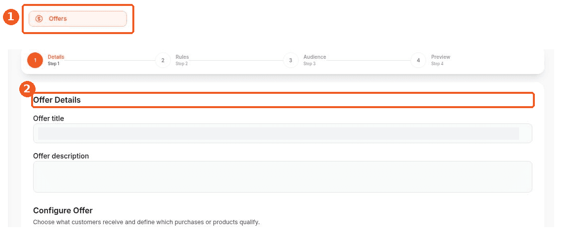 Offers screen showing how to answer: Where can I create an anniversary offer?